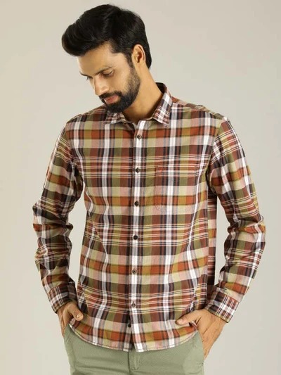 Indian Terrain Men Checkered Multicolor Shirt